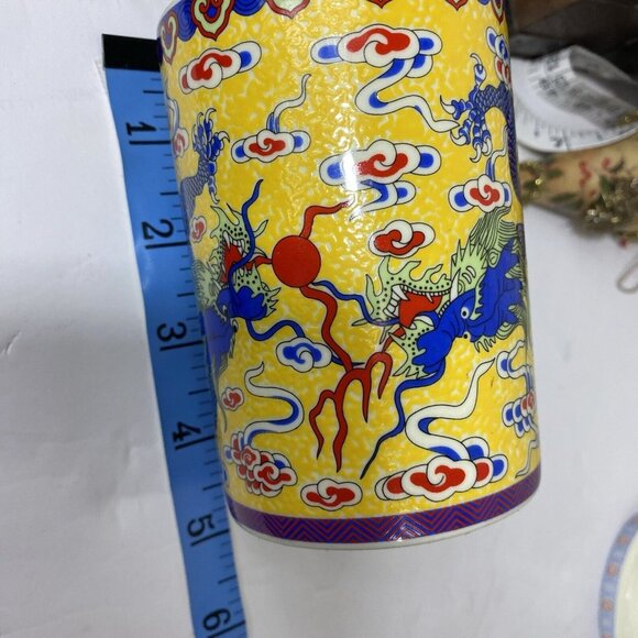 Chinese Hand Painted Vintage Tea Brewing Mug 3 Piece Set 5x3” - Picture 13 of 16